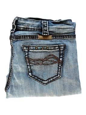 Cowgirl Tuff Light Blue Bootcut Jeans Long 29 x 35